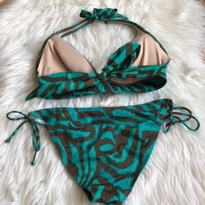 Victoria's Secret Swim - green & brown zebra victoria's secret bikini sz M Victoria's Secret Swim - green & brown zebra victoria's secret bikini sz M